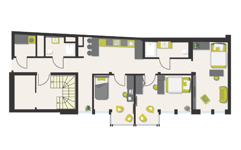 Schlachte 22 Grundriss Zimmer