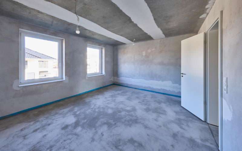 Reihenhäuser Arsten Schlafzimmer Rohbau